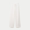 Pantalon large taille standard ecru ado