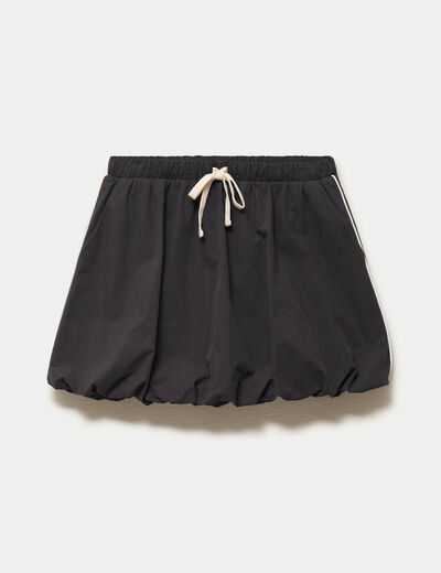 Jupe courte ample effet boule noir