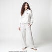 Jogging large en maille ecru