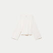 T-shirt cropped bas resserr&eacute; ecru