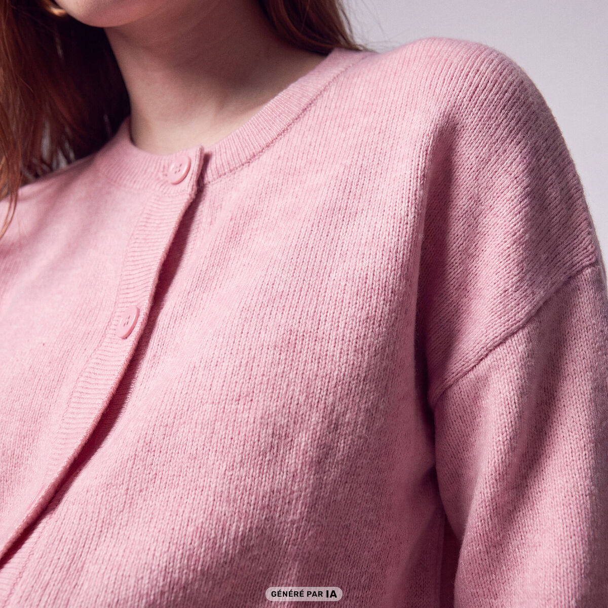 Gilet ajust&eacute; cropped manches longues rose