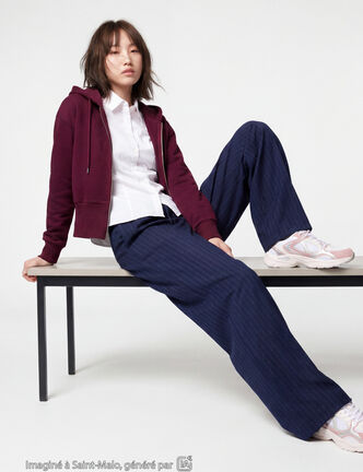 Pantalon bootcut taille standard bleu marine