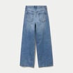 Jean Lenny wide leg taille crois&eacute;e denim double stone
