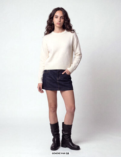 Pull manches longues blanc