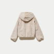 Blouson capuche fausse fourrure ecru