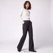 Pantalon bootcut stretch taille standard gris fonc&eacute;
