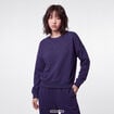 Sweat col rond manches longues strass bleu marine