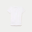 T-shirt droit court manches courtes blanc