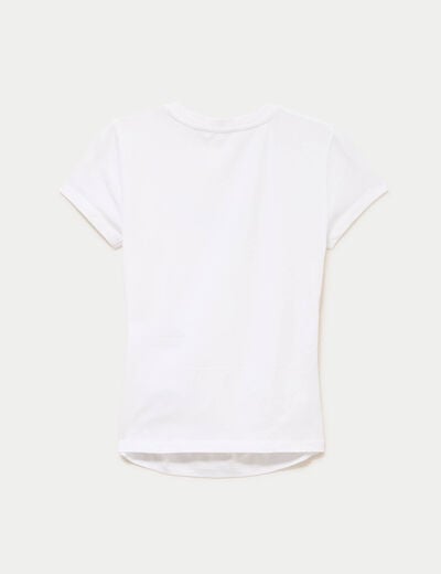 T-shirt droit court manches courtes blanc