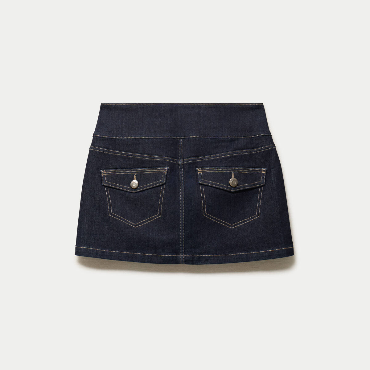 Jupe-short courte en jean denim brut ado
