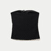 Bandeau ajust&eacute; sans manches dentelle noir ado