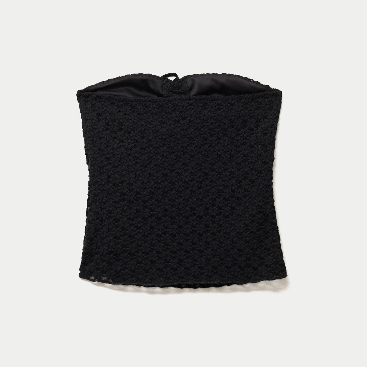 Bandeau ajust&eacute; sans manches dentelle noir ado