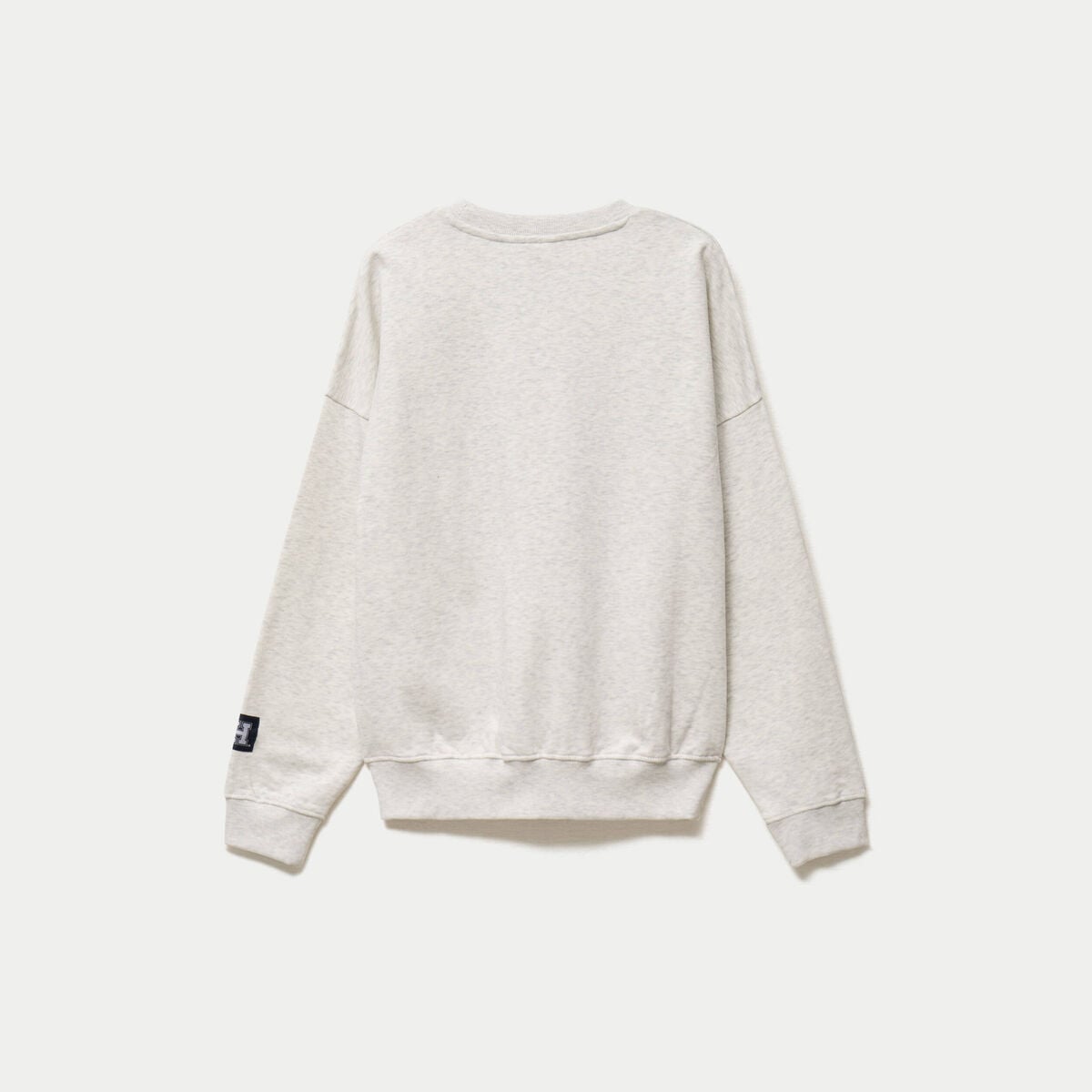 Sweat col rond manches longues blanc