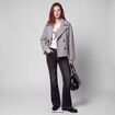 Pull col bateau manches longues strass ecru