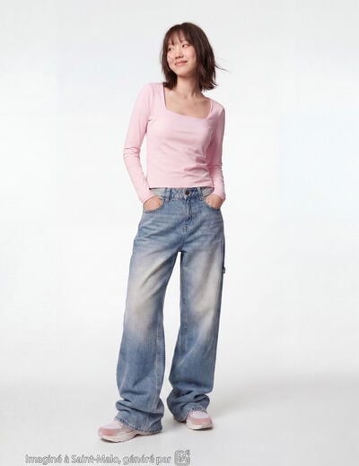 Jean Max loose taille standard denim bleach
