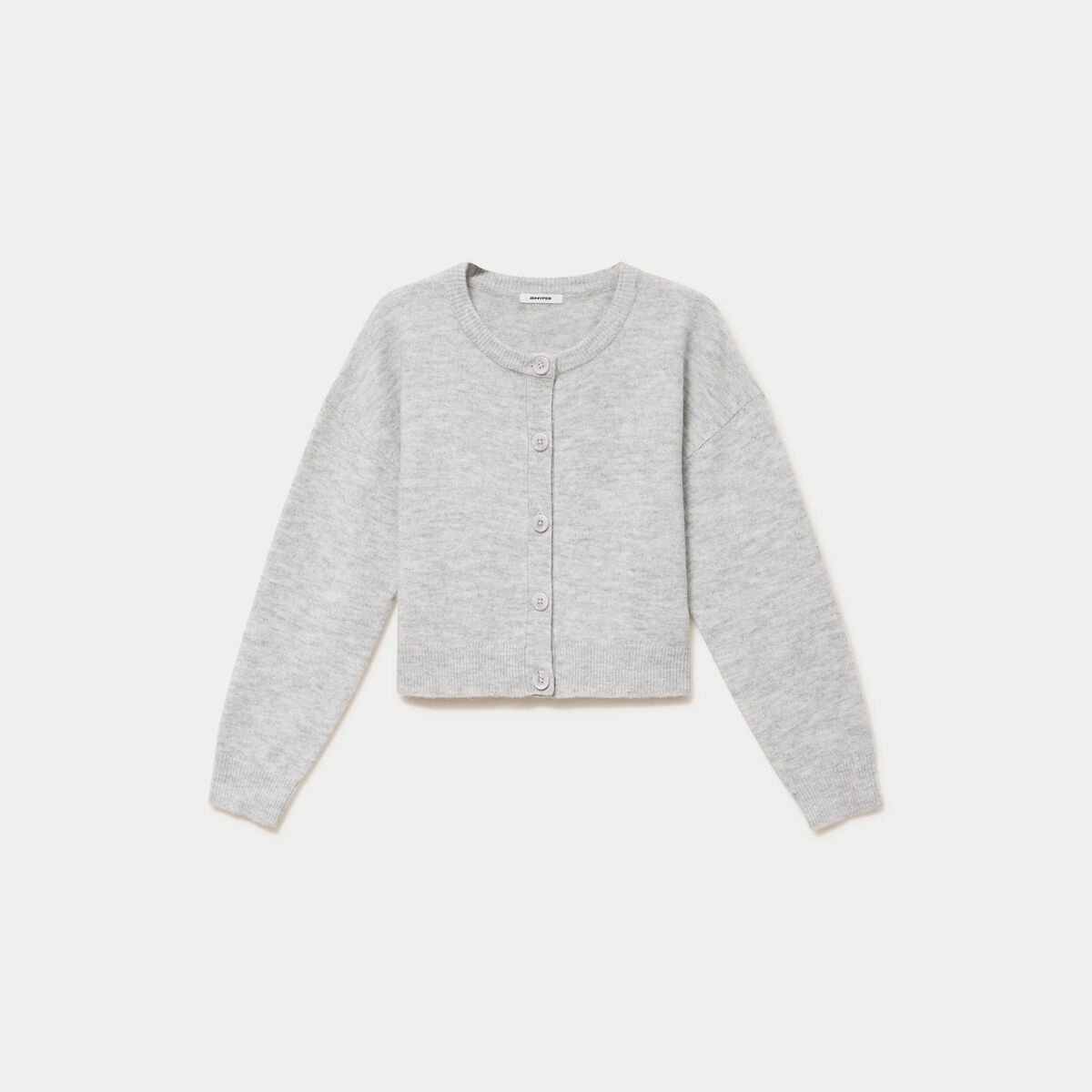 Gilet ajust&eacute; cropped manches longues blanc