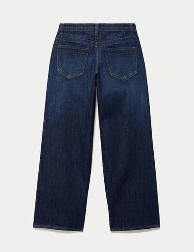 Jean loose taille basse denim brut ado