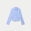 Chemise ajust&eacute;e manches longues bleu ciel