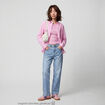 Chemise oversize longue 2-en-1 rose