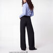 Pantalon coupe large taille basse noir
