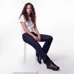 Jean regular taille basse denim brut ado