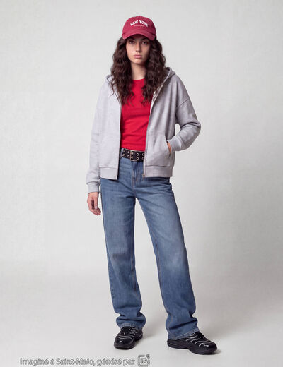 Jean Tom regular taille haute denim double stone