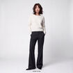 Pull ajust&eacute; manches longues col bateau ecru