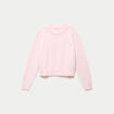 Pull col rond manches longues rose clair