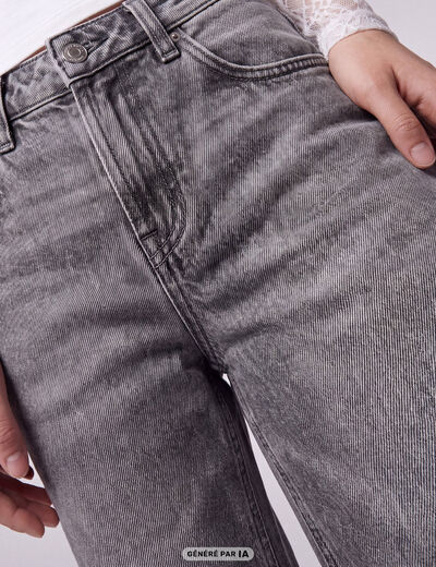 Jean Sam regular taille standard denim gris