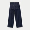 Jean Lenny wide leg taille crois&eacute;e denim brut