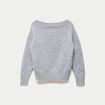 Pull col rond manches longues gris fonc&eacute;