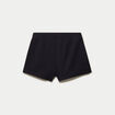 Jupe-short taille haute avec ceinture noir