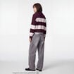 Pull col camionneur manches longues bordeaux