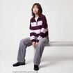 Pull col camionneur manches longues bordeaux