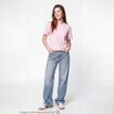 Jean wide leg taille basse denim double stone ado