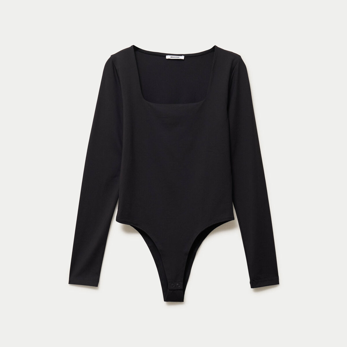 Body ajust&eacute; d&eacute;collet&eacute; manches longues noir