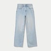 Jean Lenny wide leg taille standard denim bleach