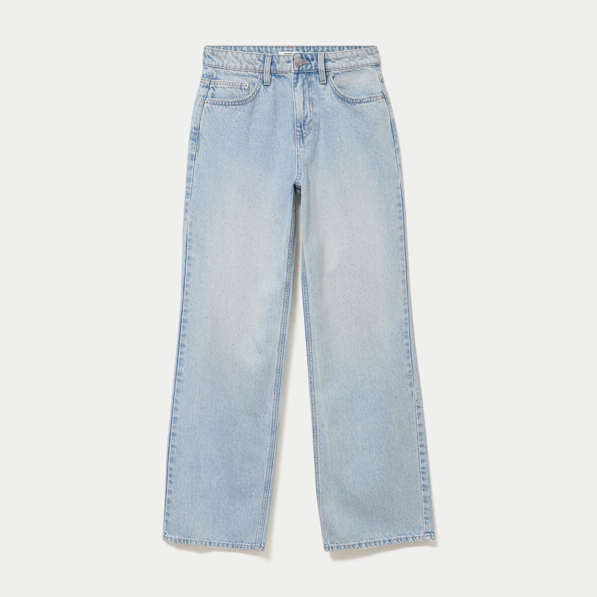 Jean Lenny wide leg taille standard denim bleach