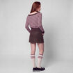 Pull col bateau manches longues marron fonc&eacute;