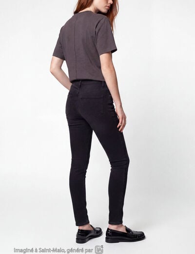 Jean Zoe skinny taille standard denim noir