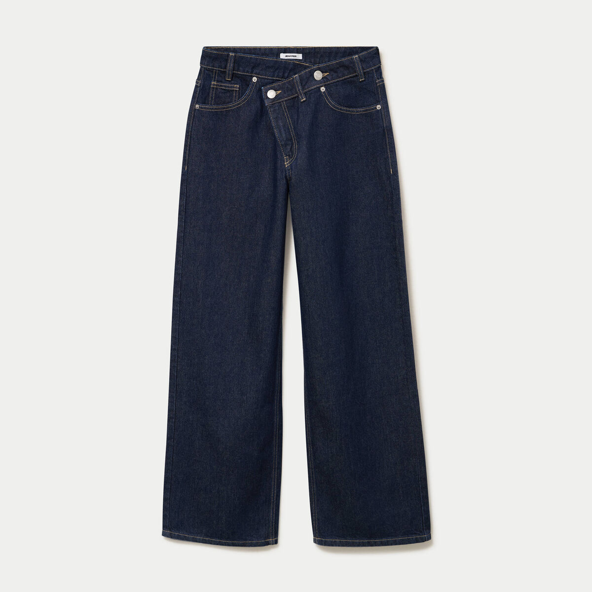 Jean Lenny wide leg taille standard denim brut