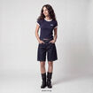 T-shirt col rond manches courtes bleu marine