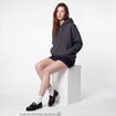 Sweat &agrave; capuche manches longues gris