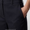 Pantalon coupe large taille basse noir