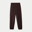 Pantalon large en cr&ecirc;pe taille standard marron fonc&eacute; ado