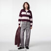 Pull col camionneur manches longues bordeaux