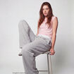 Jogging coupe large taille standard gris fonc&eacute;