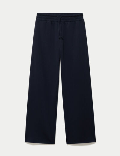Jogging large en maille bleu marine