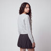 Gilet ajust&eacute; cropped manches longues blanc