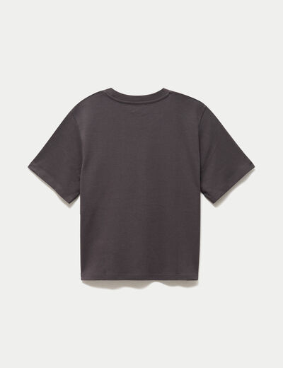 T-shirt col rond manches courtes noir